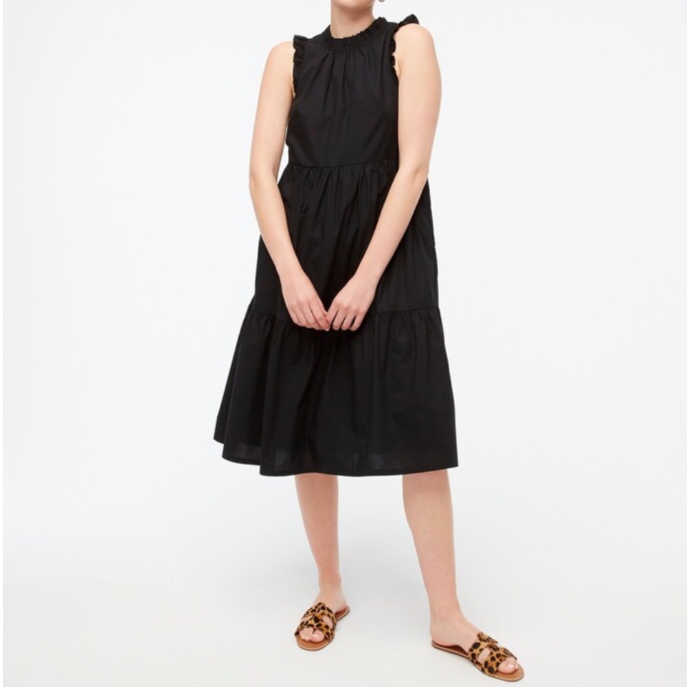 J. Crew Boho Tiered Ruffle Midi Dress Size XXS NWOT